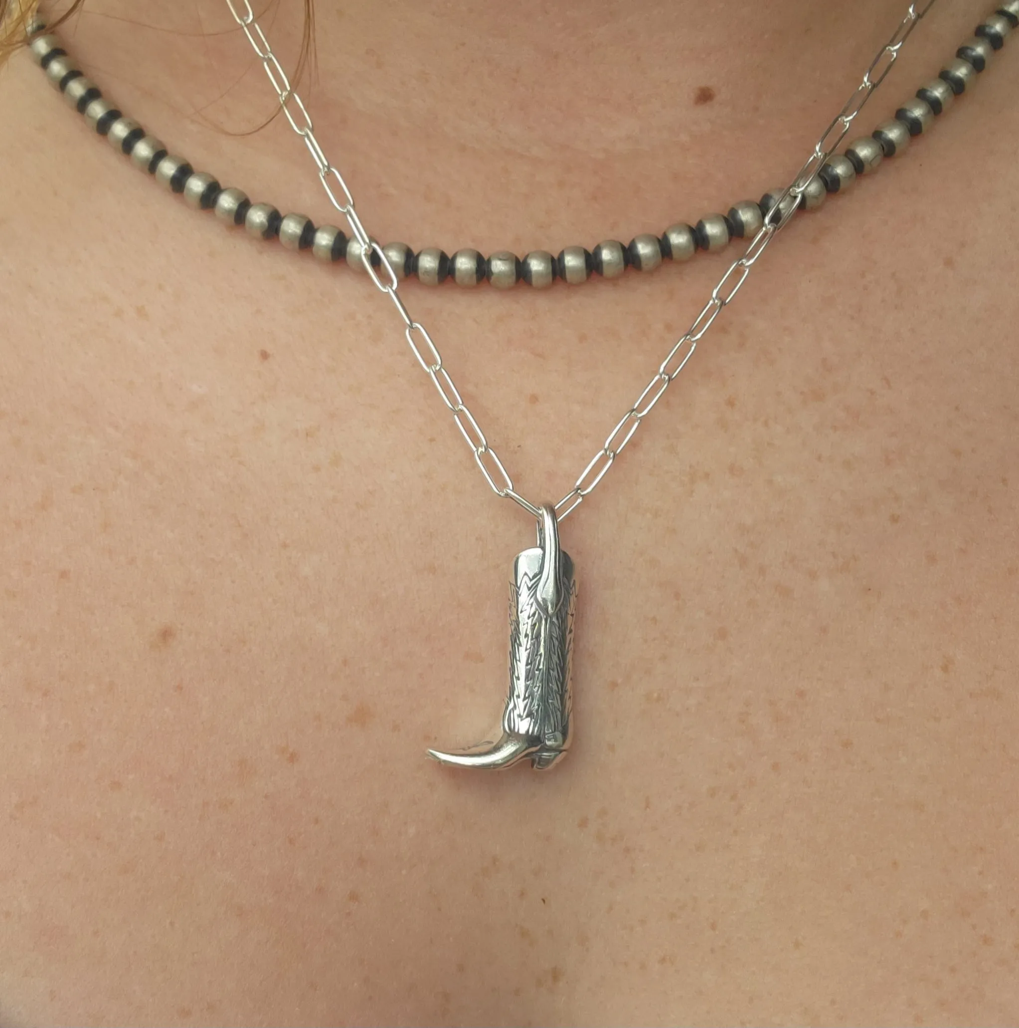 The Saharan Boot Necklace- 16"