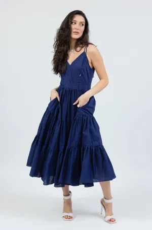 The Santorini Maxi Dress - Navy