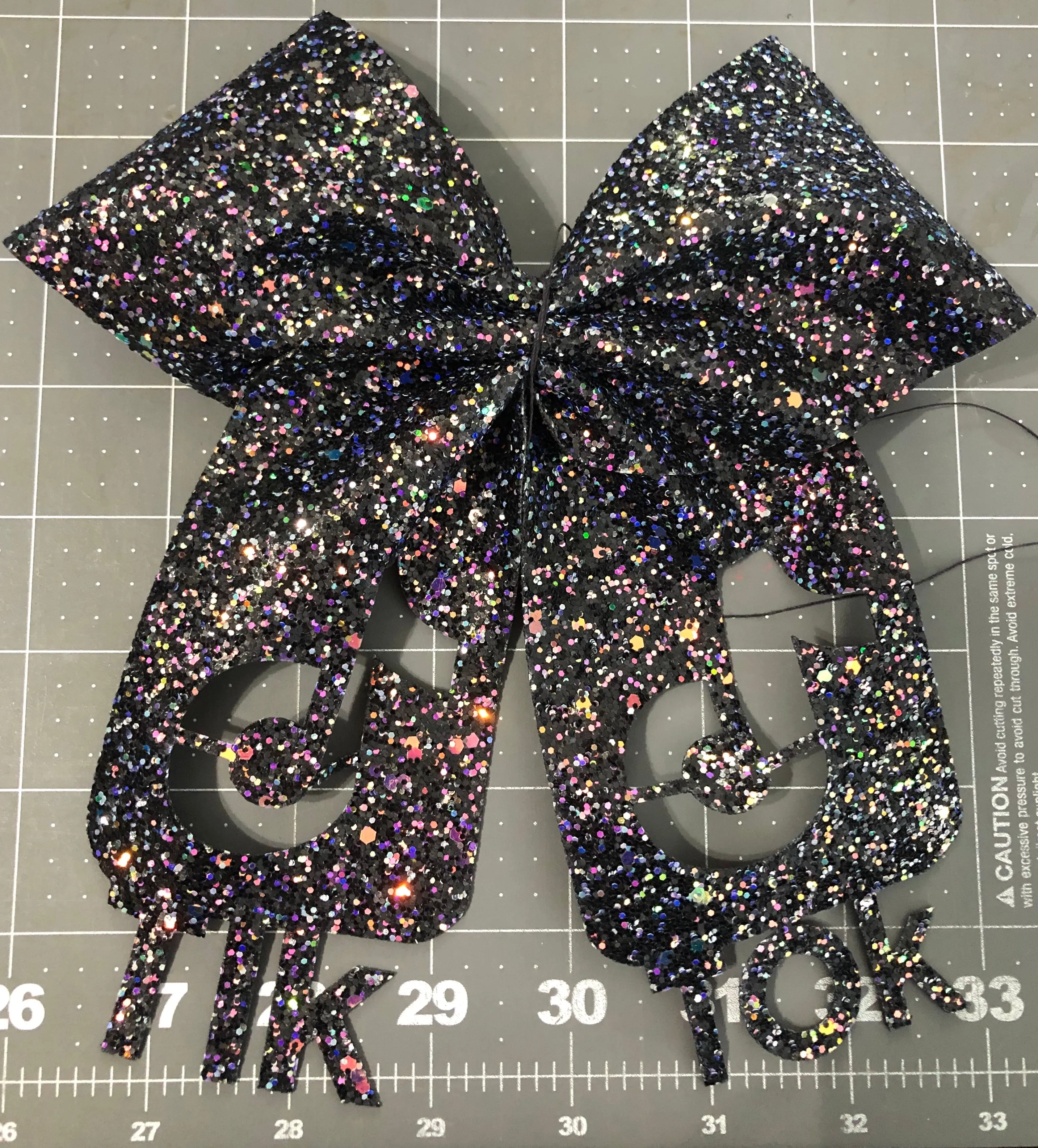 TikTok Cut Out - Black Chunky Glitter