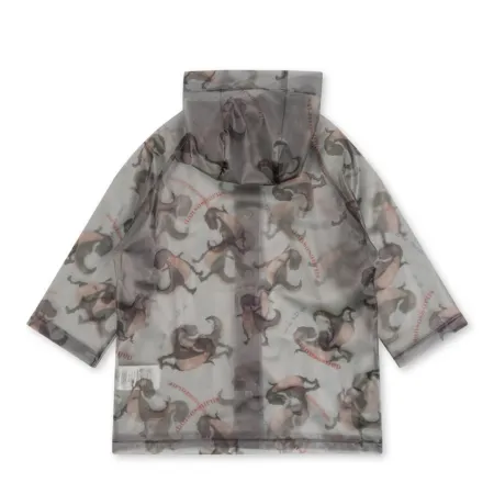 Transparent Dino Dance Rain Jacket with Hood