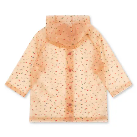 Transparent Mini Hearts Rain Jacket with Hood