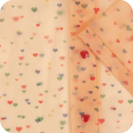 Transparent Mini Hearts Rain Jacket with Hood