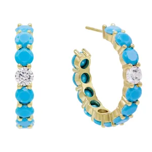 Turquoise Hoop Earring