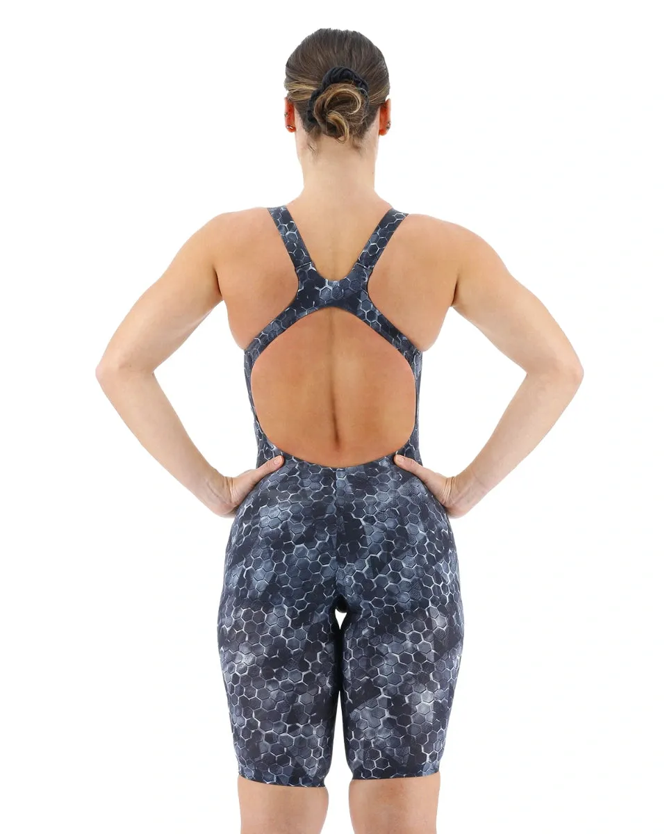 TYR Women's Avictor 2.0 Openback Swimsuit | Black Grey
