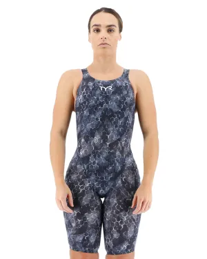 TYR Women's Avictor 2.0 Openback Swimsuit | Black Grey