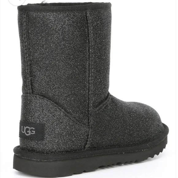 UGG Kids Classic II Glitter Boot in Black size 13