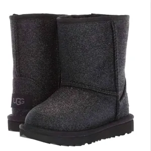 UGG Kids Classic II Glitter Boot in Black size 13