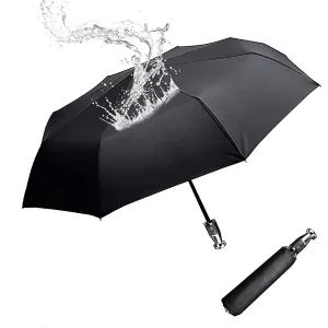 Umbrella for All Cars, 10 Ribs Umbrella Windproof Automatic Folding Umbrella, One-handed use, Rain and Sun Protection, Car Accessories FT13993
