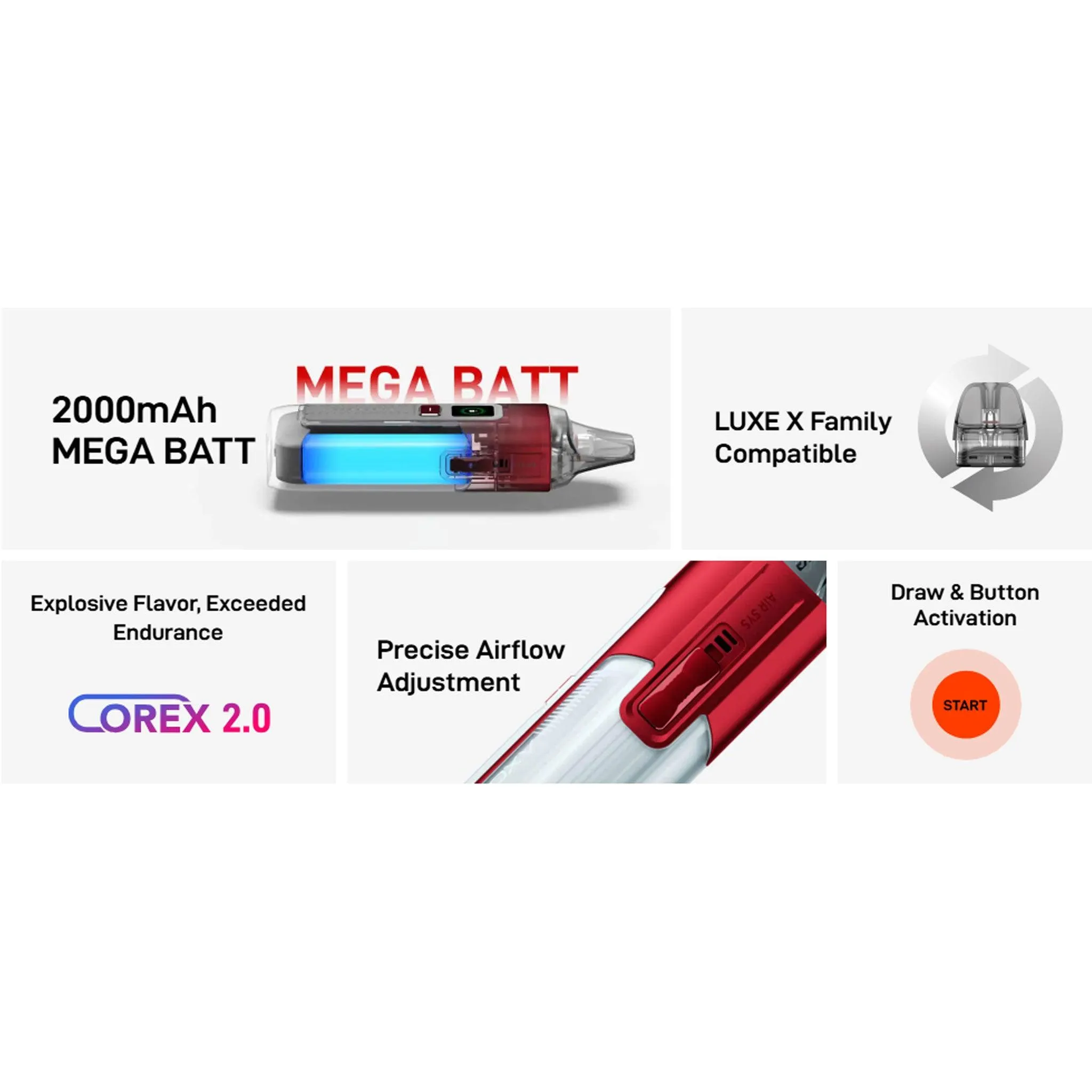 Vaporesso - LUXE X2 Kit (5 ml) 2000 mAh E-Zigarette