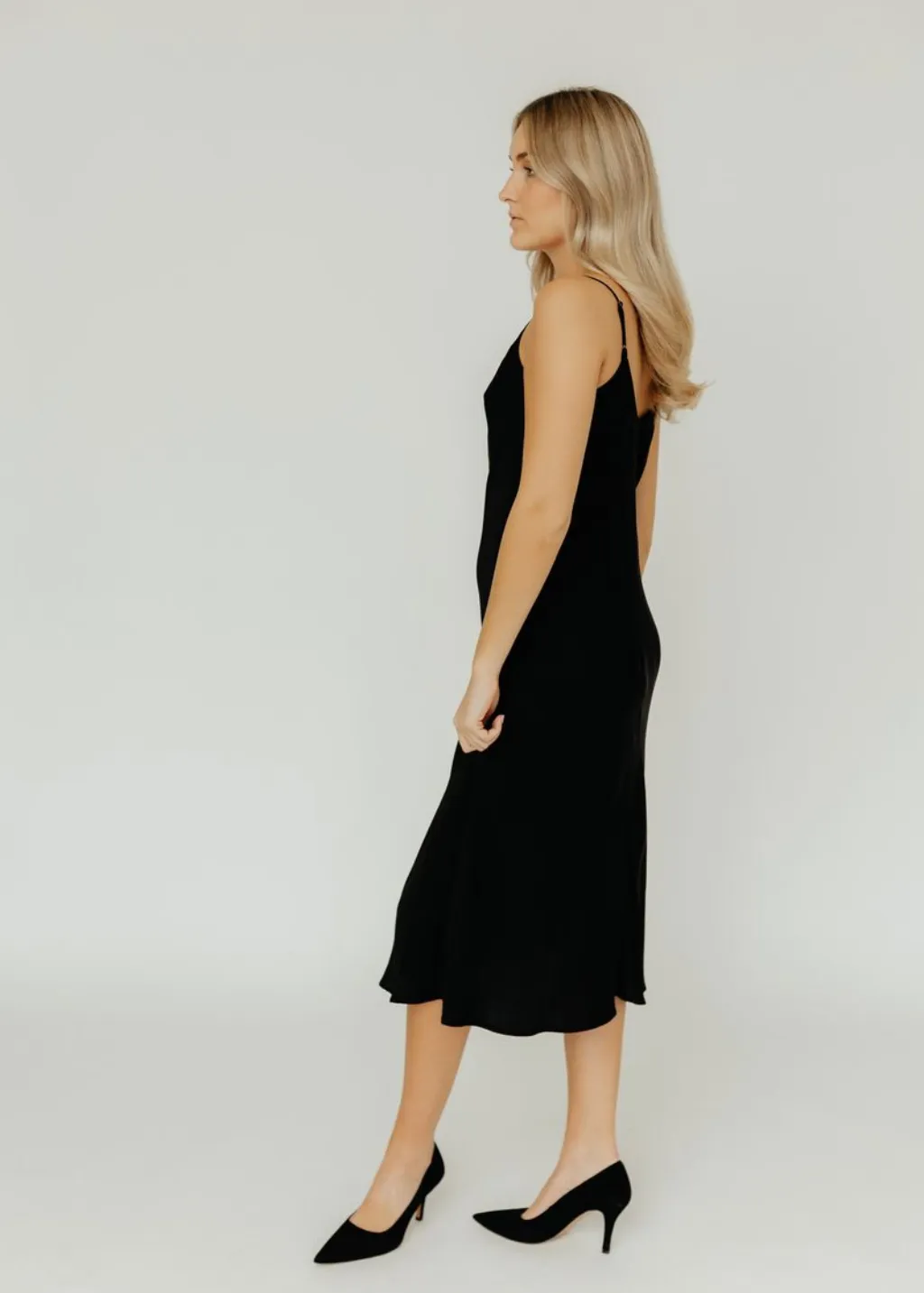 Velvet Poppy Dress in Black