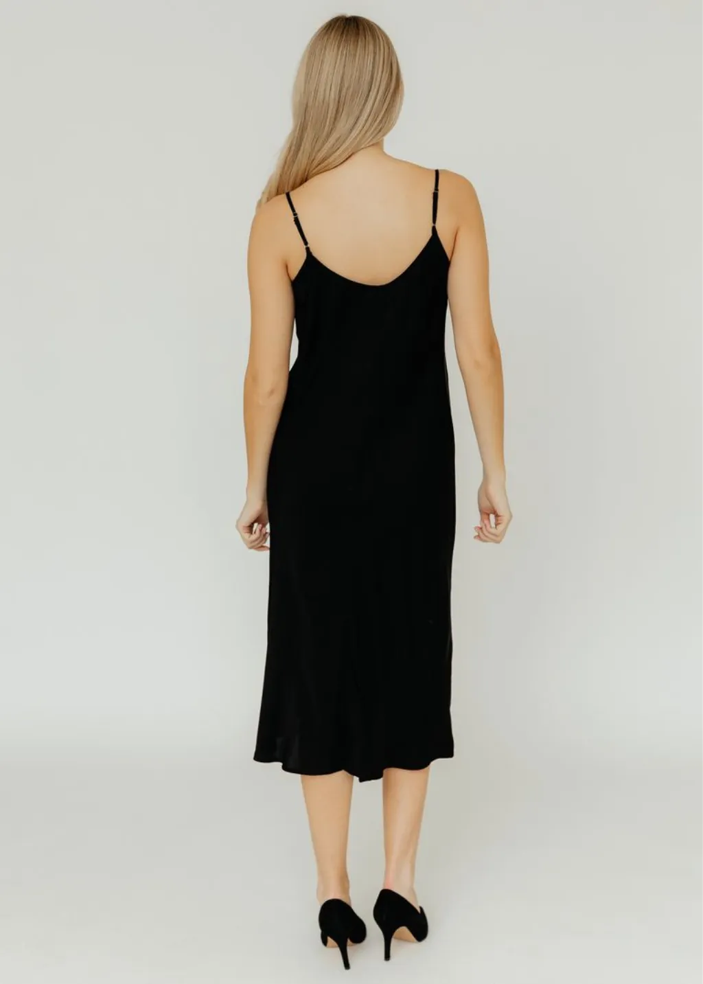 Velvet Poppy Dress in Black