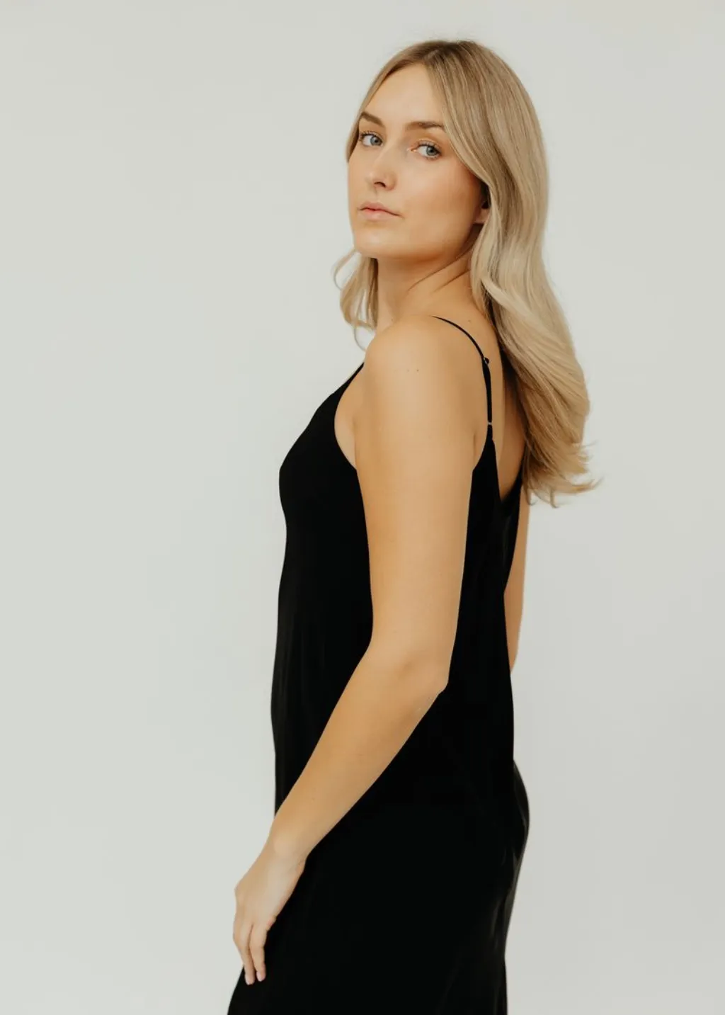 Velvet Poppy Dress in Black
