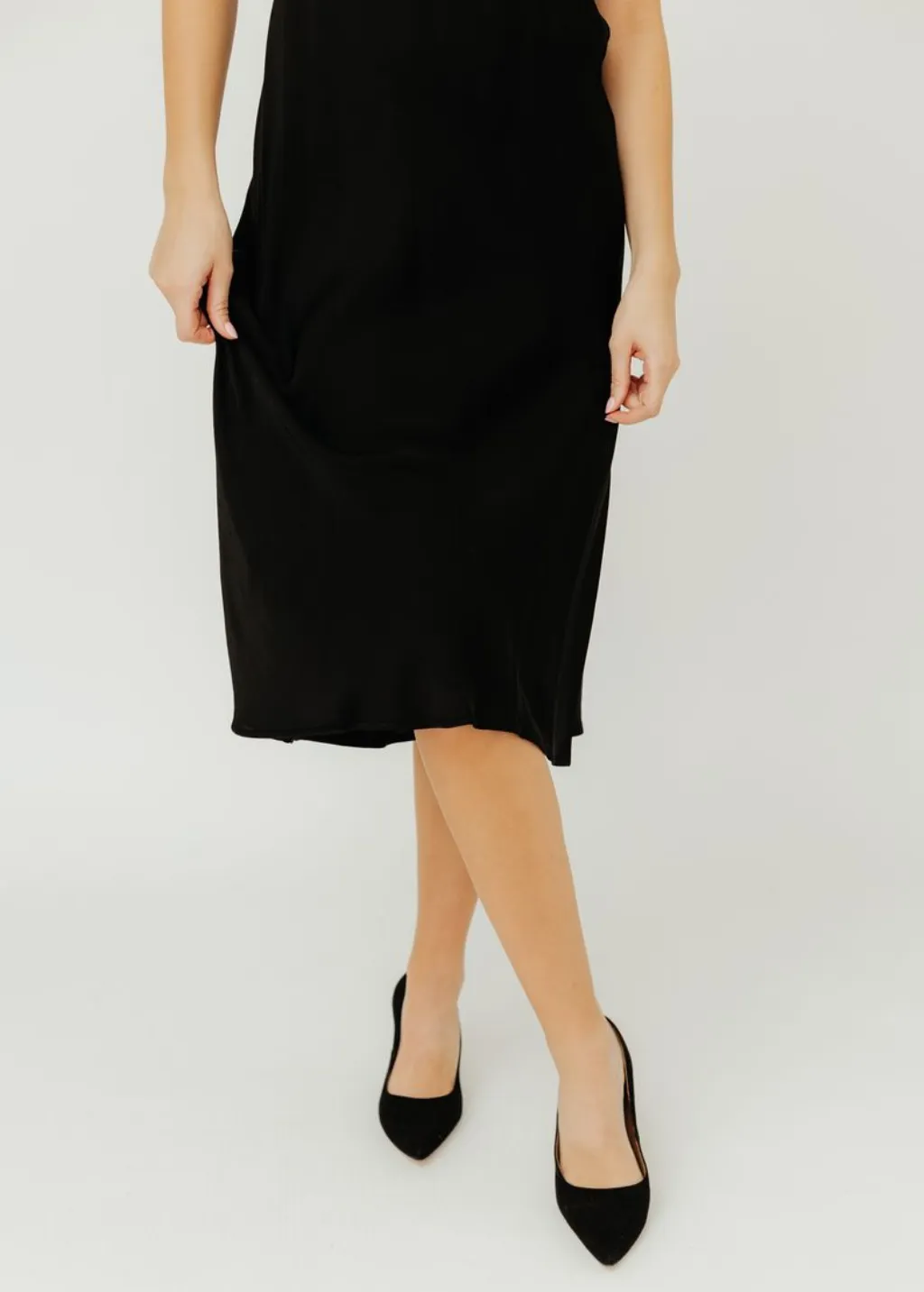 Velvet Poppy Dress in Black