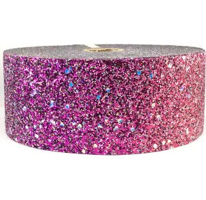 Violet & Silver Chunky 3" Glitter Ribbon