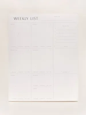 Weekly List Pad