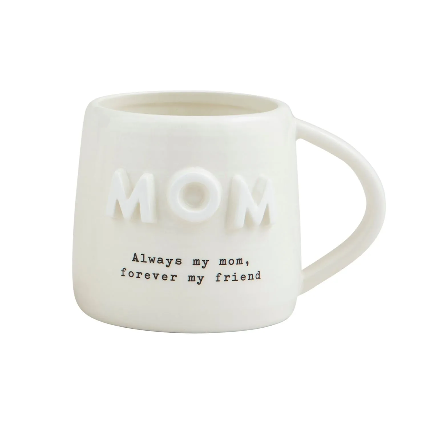 White Mom Chunky Letter Mug