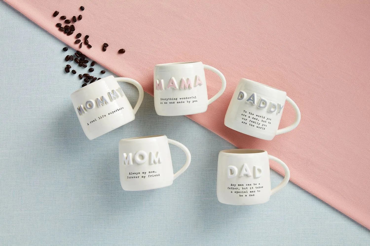 White Mom Chunky Letter Mug