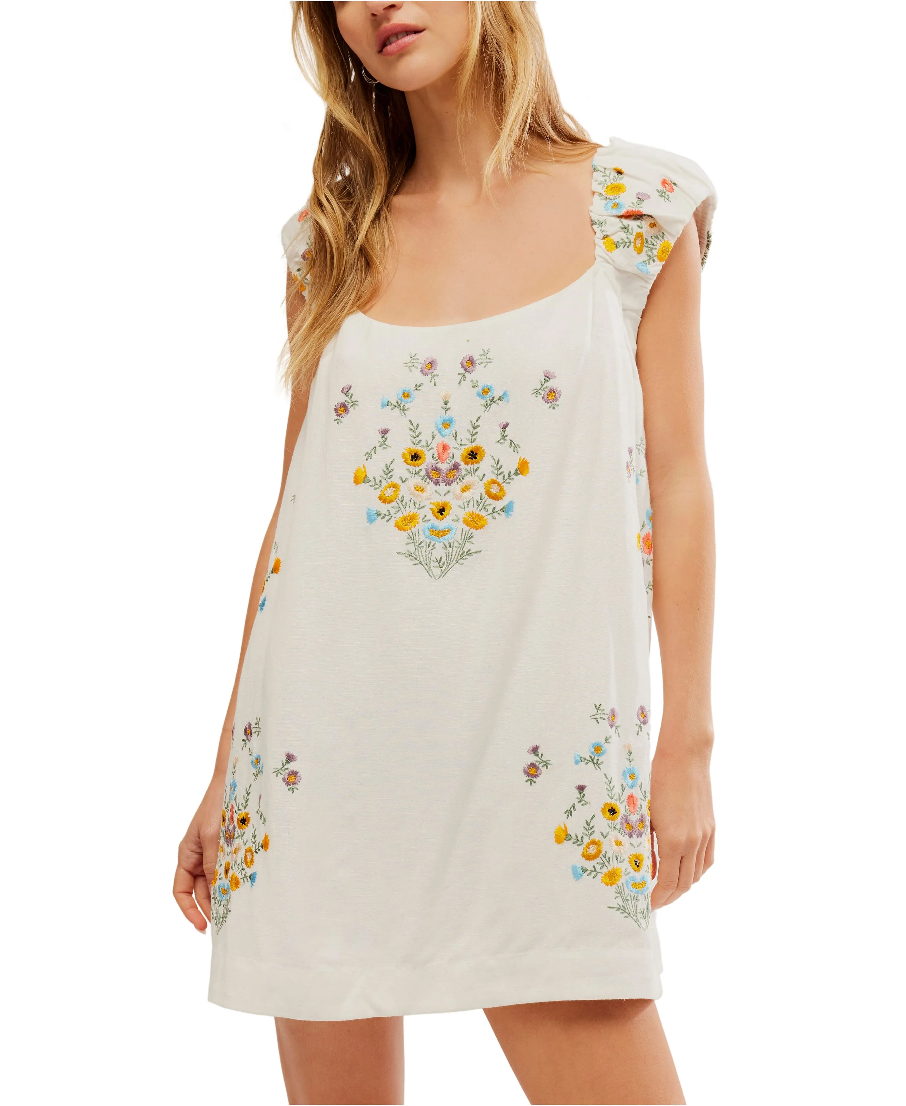 Wildflower Embroidered Mini Dress