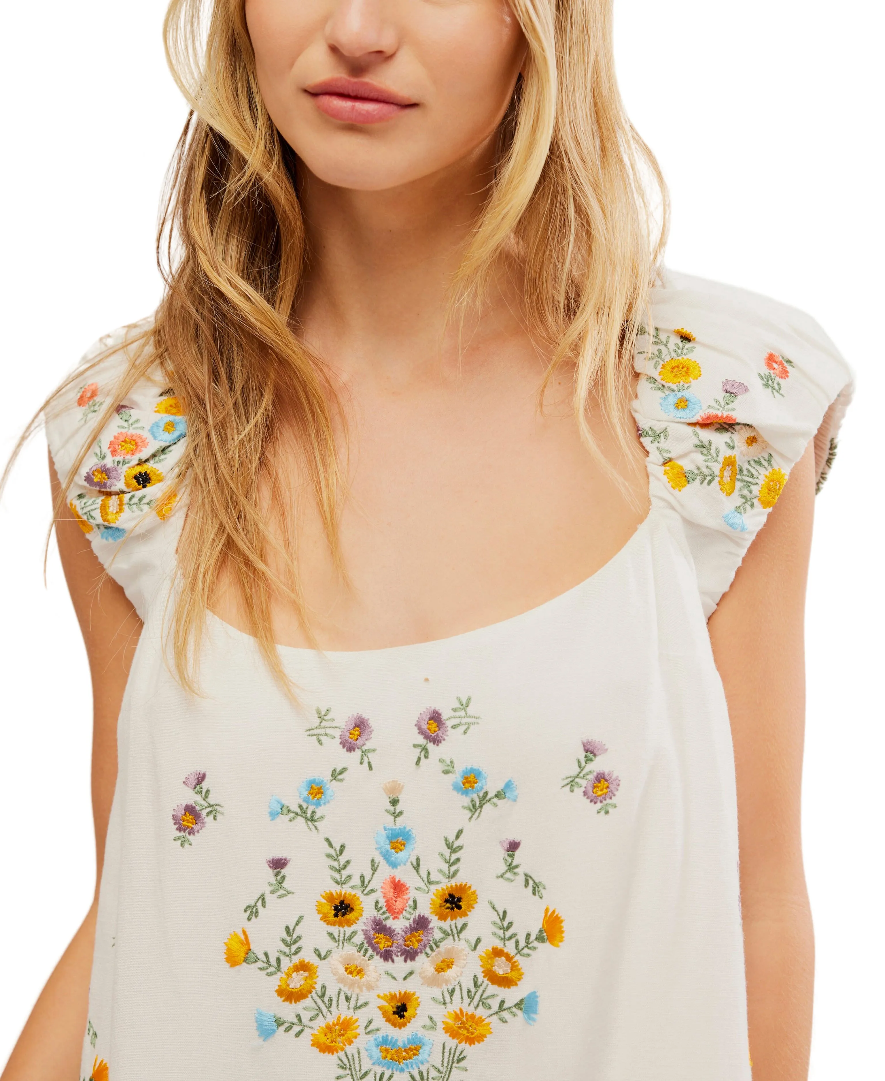 Wildflower Embroidered Mini Dress