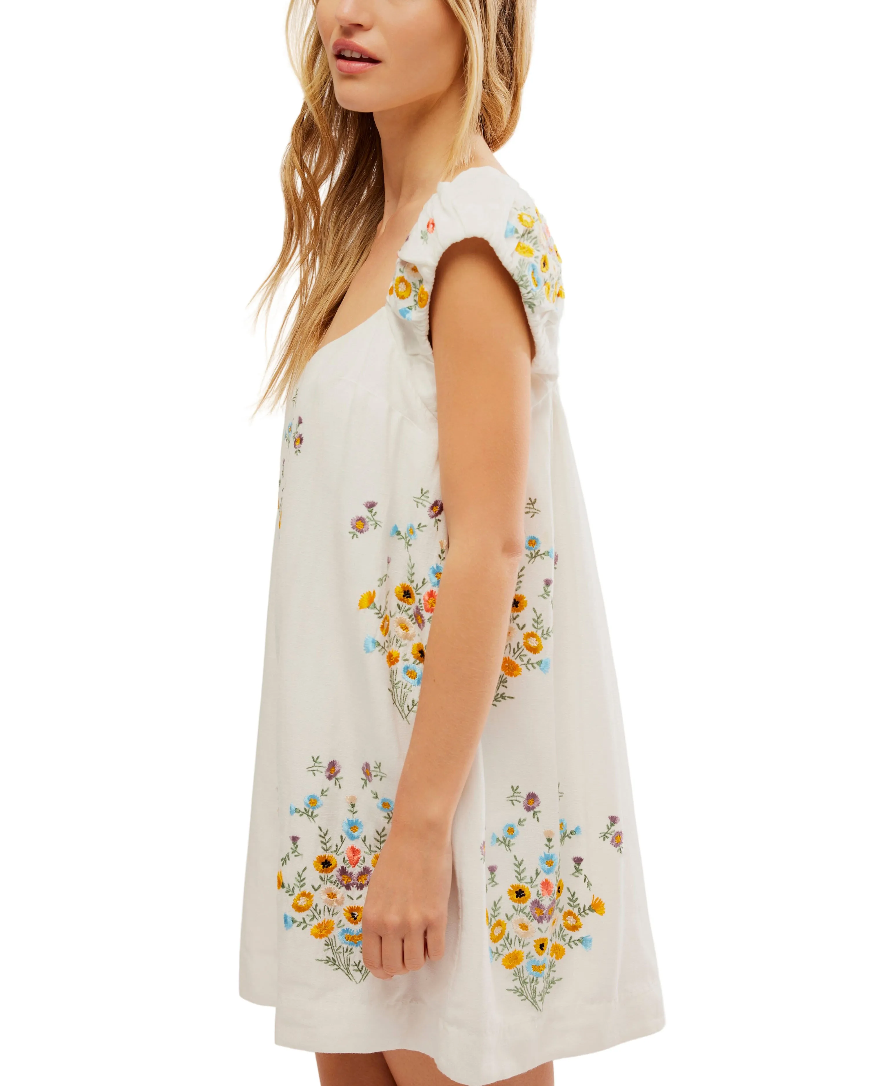 Wildflower Embroidered Mini Dress
