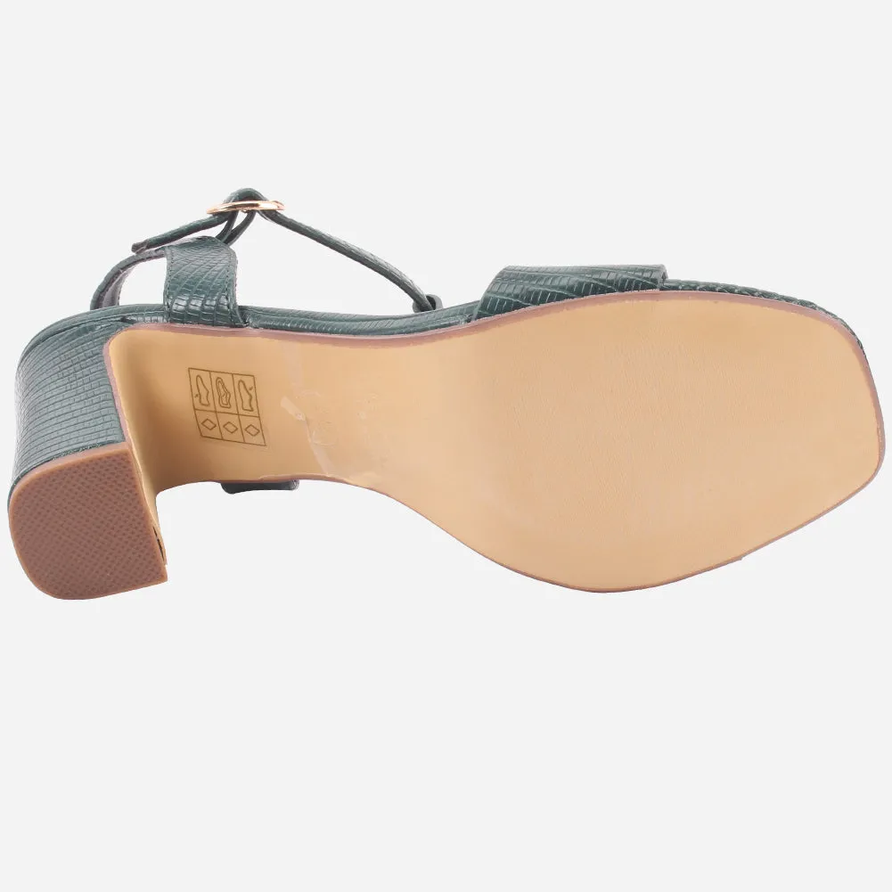 Womens "DIOAR" T-Bar Heeled Party Sandals