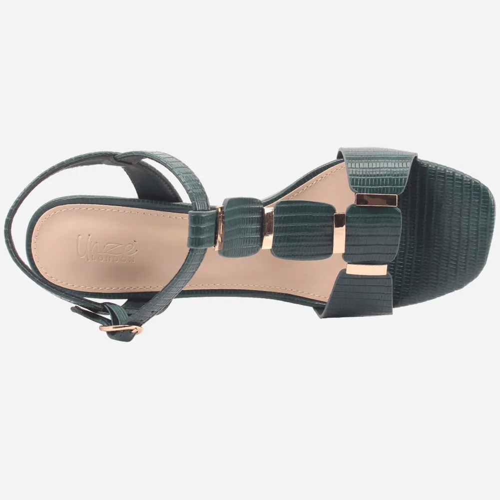 Womens "DIOAR" T-Bar Heeled Party Sandals